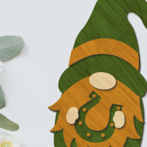 Intra απο ξύλο plywood 3mm-4mm πάχος - Διακοσμητικό  Gnome για την ημέρα του Αγίου Πατρικίου Δίασταση 34x7 cm INTRAFABR-91299674