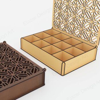 Intra απο ξύλο plywood 3mm-4mm πάχος - Διακοσμητικό κουτί αποθήκευσης με λέιζερ Δίασταση 250x180 cm INTRAFABR-72392546 - Image 1