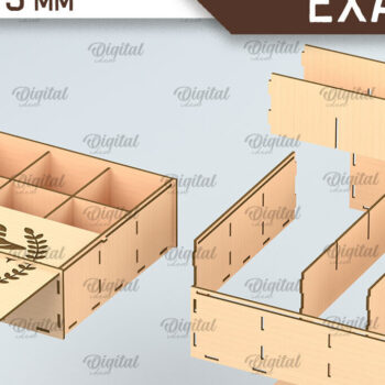 Intra απο ξύλο plywood 3mm-4mm πάχος - Διακοσμητικά κουτιά αποθήκευσης LaserCut Bundle Δίασταση 30x20 cm INTRAFABR-98047033 - Image 3