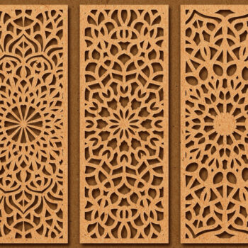 Intra απο ξύλο plywood 3mm-4mm πάχος - Διακοσμητικό πάνελ κοπής λέιζερ  28 Δίασταση 6x6 cm INTRAFABR-74597182 - Image 1