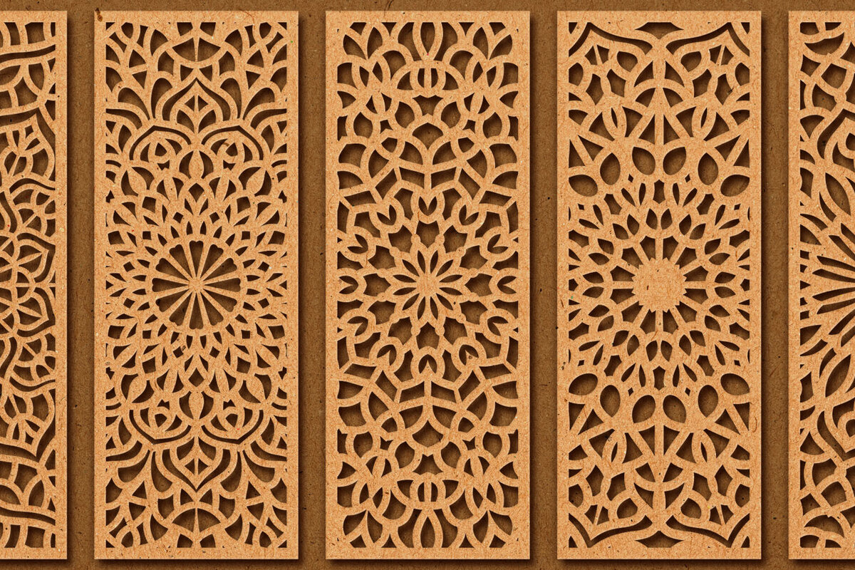 Intra απο ξύλο plywood 3mm-4mm πάχος - Διακοσμητικό πάνελ κοπής λέιζερ  28 Δίασταση 6x6 cm INTRAFABR-74597182