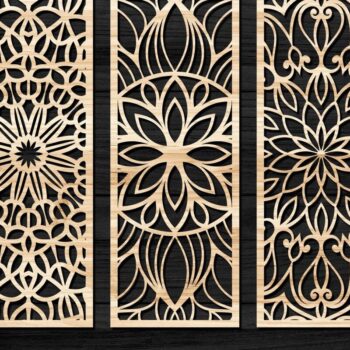 Intra απο ξύλο plywood 3mm-4mm πάχος - Διακοσμητικό πάνελ κοπής λέιζερ  30 Δίασταση 6x6 cm INTRAFABR-74597444 - Image 1