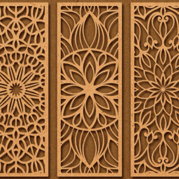 Intra απο ξύλο plywood 3mm-4mm πάχος - Διακοσμητικό πάνελ κοπής λέιζερ  30 Δίασταση 6x6 cm INTRAFABR-74597444 - Image 2