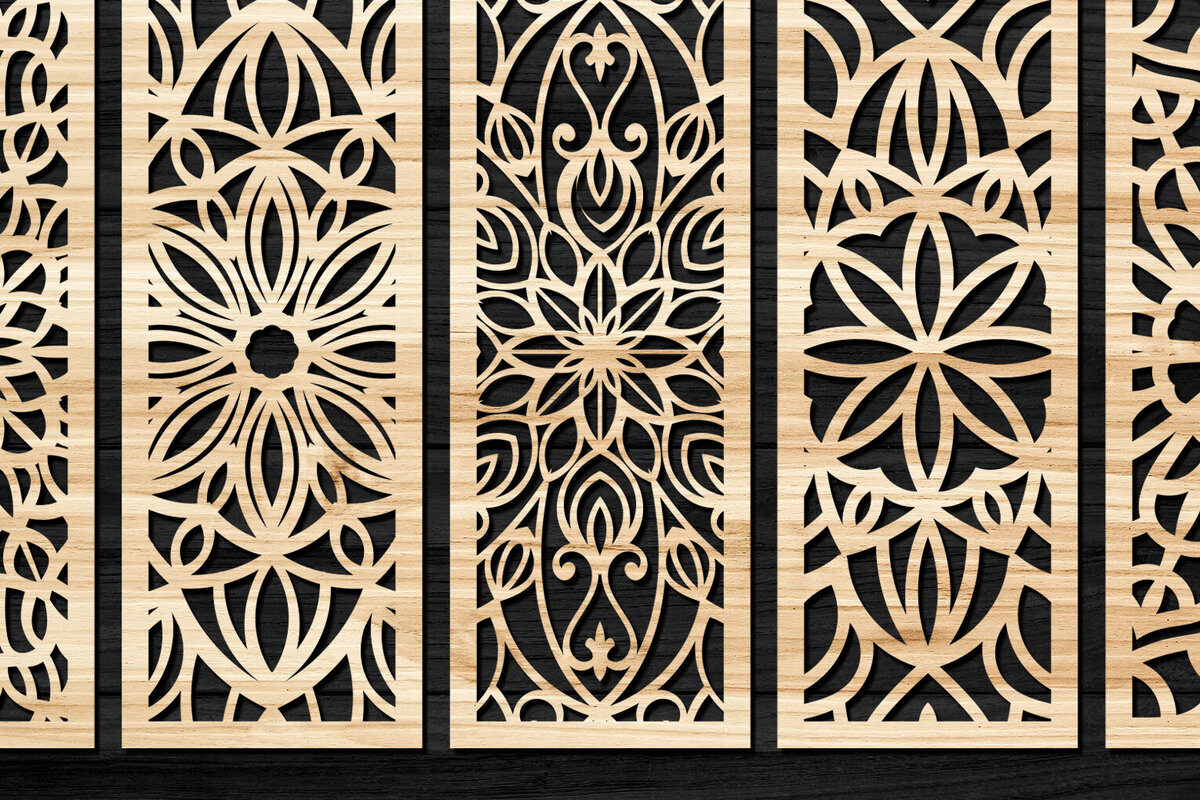 Intra απο ξύλο plywood 3mm-4mm πάχος - Διακοσμητικός τοίχος πάνελ κοπής λέιζερ  42 Δίασταση 6x6 cm INTRAFABR-82276699