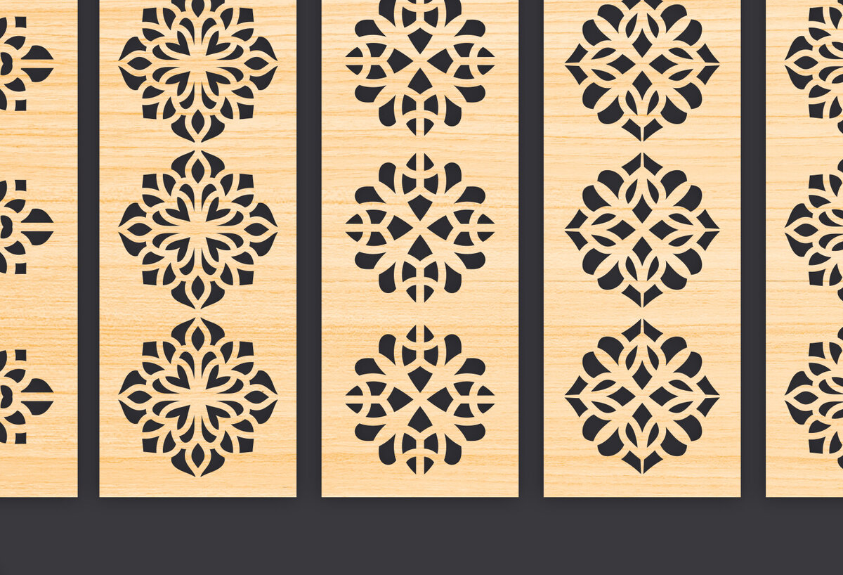 Intra απο ξύλο plywood 3mm-4mm πάχος - Διακοσμητικό  Laser Cut Panel Wall Dec Δίασταση 6x6 cm INTRAFABR-86094968