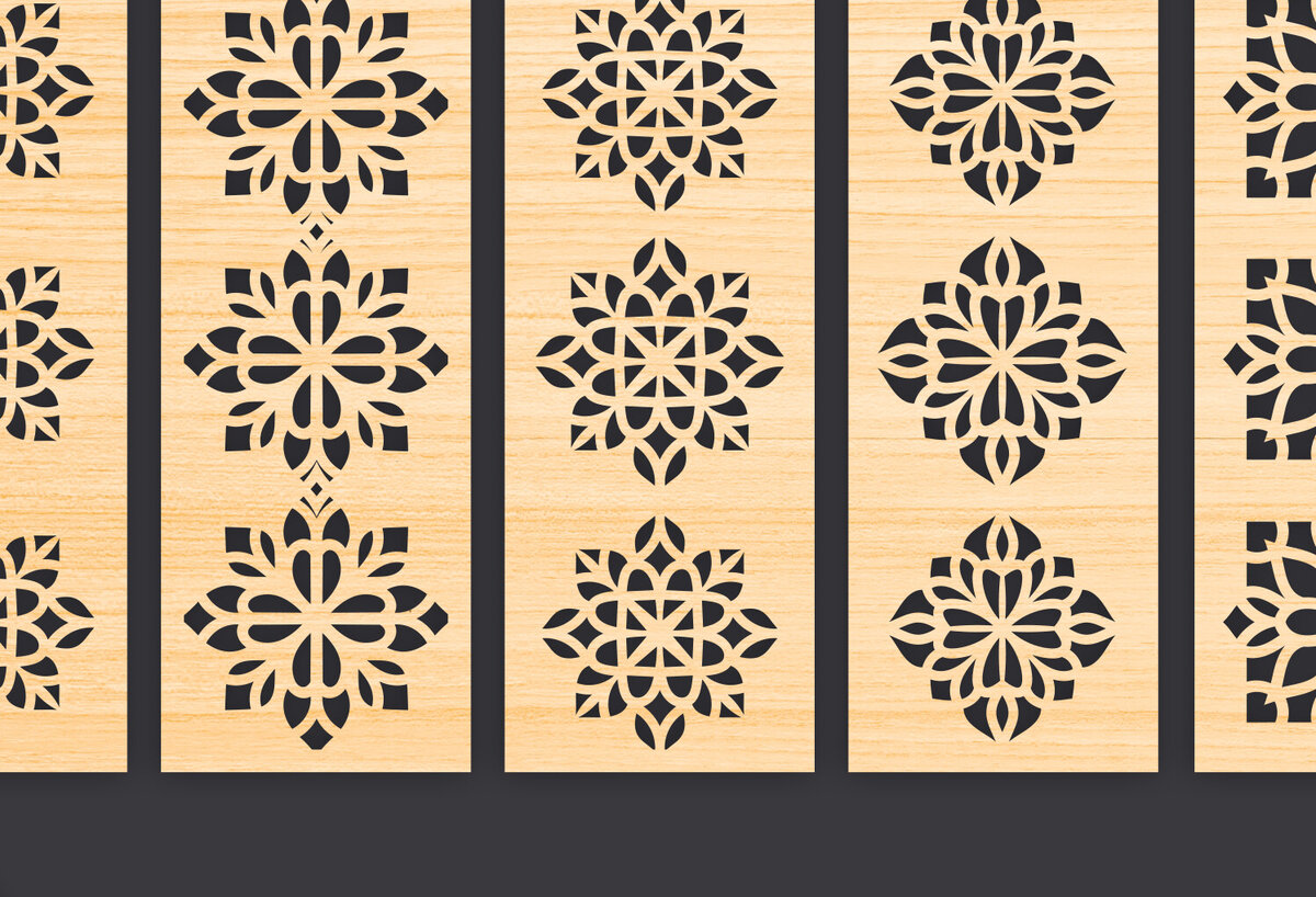 Intra απο ξύλο plywood 3mm-4mm πάχος - Διακοσμητικό  Laser Cut Panel Wall Dec Δίασταση 6x6 cm INTRAFABR-86094983