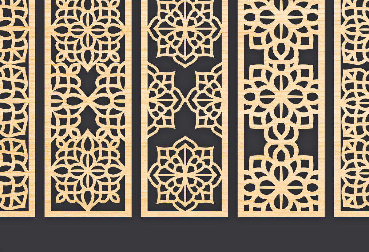 Intra απο ξύλο plywood 3mm-4mm πάχος - Διακοσμητικό  Laser Cut Panel Wall Dec Δίασταση 6x6 cm INTRAFABR-86094962