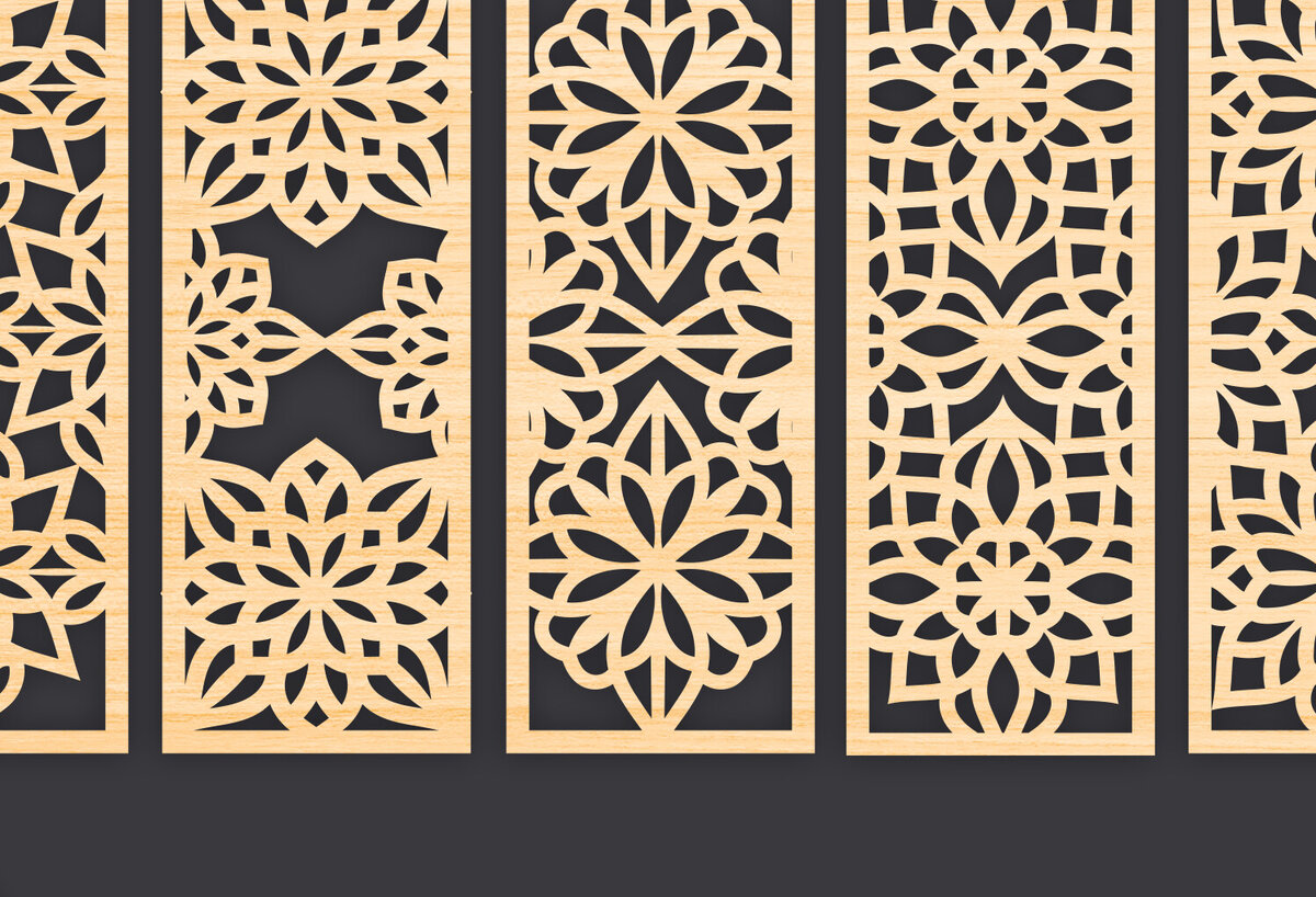 Intra απο ξύλο plywood 3mm-4mm πάχος - Διακοσμητικό  Laser Cut Panel Wall Dec Δίασταση 6x6 cm INTRAFABR-86094440