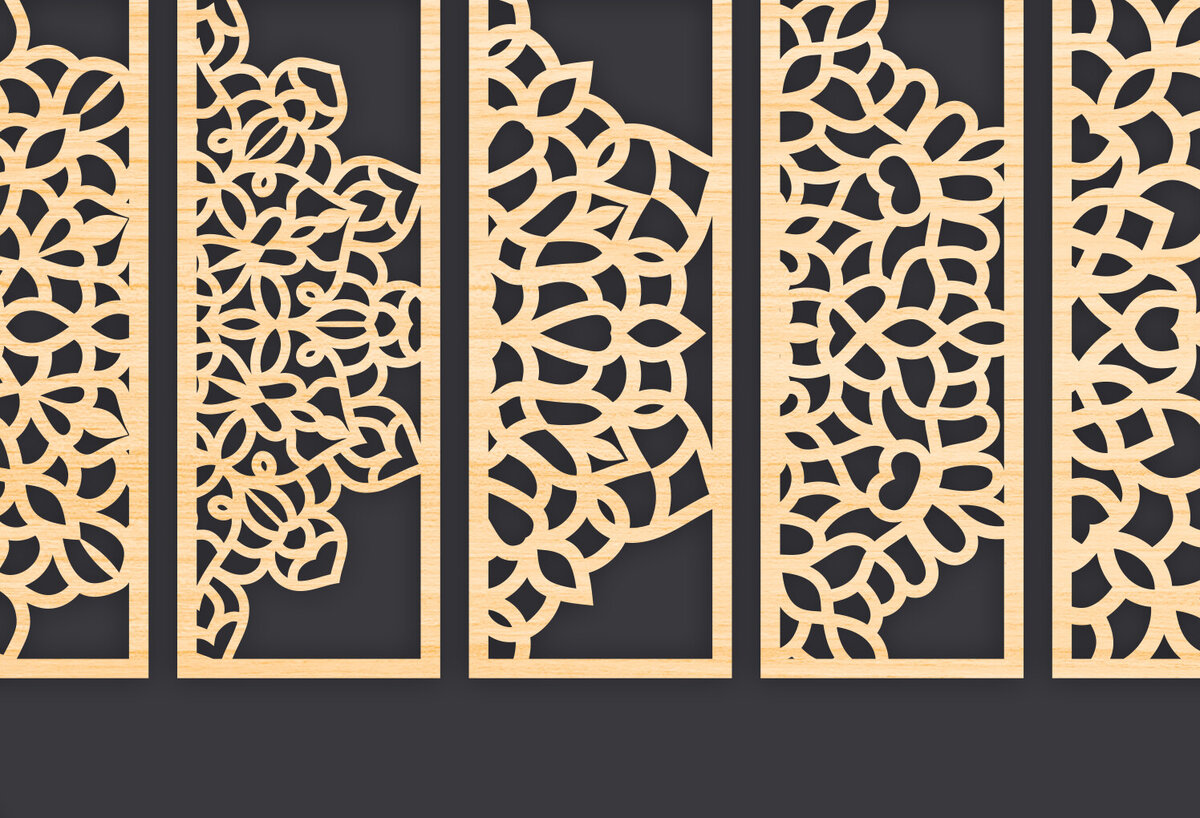 Intra απο ξύλο plywood 3mm-4mm πάχος - Διακοσμητικό  Laser Cut Panel Wall Deco Δίασταση 6x6 cm INTRAFABR-86093493