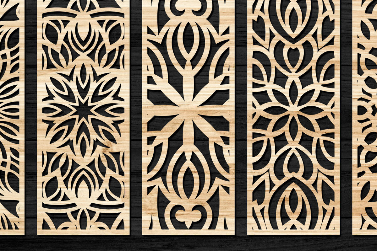 Intra απο ξύλο plywood 3mm-4mm πάχος - Διακοσμητικό πάνελ κοπής λέιζερ  WallDecor Δίασταση 6x6 cm INTRAFABR-73745183