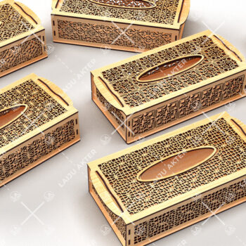 Intra απο ξύλο plywood 3mm-4mm πάχος - Πακέτο διακοσμητικής θήκης χαρτιού  Δίασταση 6x6 cm INTRAFABR-124838623 - Image 1