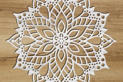 Intra απο ξύλο plywood 3mm-4mm πάχος - Διακοσμητικό τοίχου Mandala Κοπή Laser Δίασταση 30x30 cm INTRAFABR-41585551