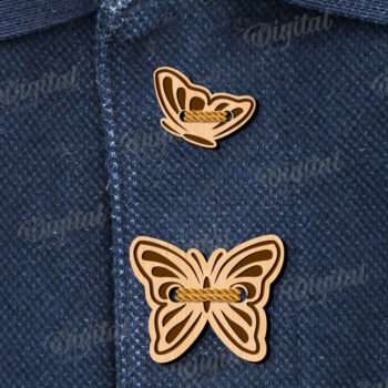 Intra απο ξύλο plywood 3mm-4mm πάχος - Διακοσμητικά κουμπιά από ξύλο κομμένα με λέιζερ Δίασταση 30x20 cm INTRAFABR-113845503 - Image 5