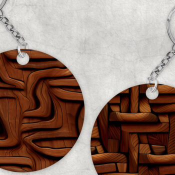 Intra απο ξύλο plywood 3mm-4mm πάχος - Διακοσμητικό Ξύλινο Μπρελόκ Sublimation PNG Δίασταση 4x4 cm INTRAFABR-63738181 - Image 1