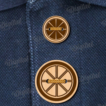 Intra απο ξύλο plywood 3mm-4mm πάχος - Διακοσμητικά Ξύλινα Κουμπιά Κοπή Laser Δίασταση 30x20 cm INTRAFABR-113842975 - Image 1