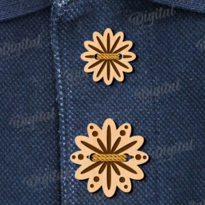 Intra απο ξύλο plywood 3mm-4mm πάχος - Διακοσμητικά Ξύλινα Κουμπιά Κοπή Laser Δίασταση 30x20 cm INTRAFABR-113843000