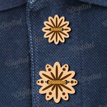 Intra απο ξύλο plywood 3mm-4mm πάχος - Διακοσμητικά Ξύλινα Κουμπιά Κοπή Laser Δίασταση 30x20 cm INTRAFABR-113843000 - Image 1