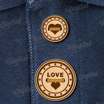 Intra απο ξύλο plywood 3mm-4mm πάχος - Διακοσμητικά Ξύλινα Κουμπιά Κοπή Laser Δίασταση 30x20 cm INTRAFABR-113843011 - Image 1