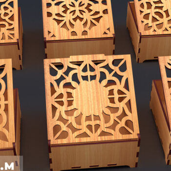 Intra απο ξύλο plywood 3mm-4mm πάχος - Διακοσμητικό Ξύλινο Κουτί Δώρου Κοπή Laser Δίασταση 6x6 cm INTRAFABR-84206703 - Image 1