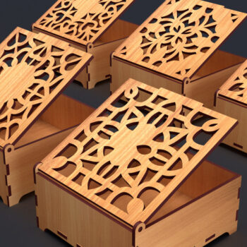 Intra απο ξύλο plywood 3mm-4mm πάχος - Διακοσμητικό Ξύλινο Κουτί Δώρου Κοπή Laser Δίασταση 6x6 cm INTRAFABR-84206703 - Image 2