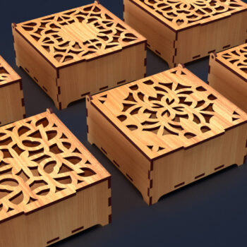 Intra απο ξύλο plywood 3mm-4mm πάχος - Διακοσμητικό Ξύλινο Κουτί Δώρου Κοπή Laser Δίασταση 6x6 cm INTRAFABR-84206703 - Image 3