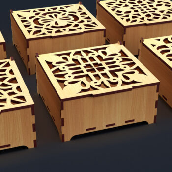 Intra απο ξύλο plywood 3mm-4mm πάχος - Διακοσμητικό Ξύλινο Κουτί Δώρου Κοπή Laser Δίασταση 6x6 cm INTRAFABR-84206712 - Image 2