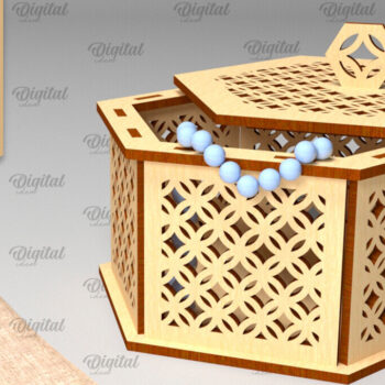 Intra απο ξύλο plywood 3mm-4mm πάχος - Διακοσμητικό Ξύλινο Κουτί Δώρου Κοπή Laser Δίασταση 15x15 cm INTRAFABR-97007697 - Image 1