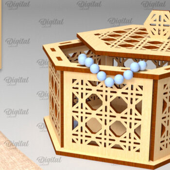 Intra απο ξύλο plywood 3mm-4mm πάχος - Διακοσμητικό Ξύλινο Κουτί Δώρου Κοπή Laser Δίασταση 15x15 cm INTRAFABR-97008114 - Image 1