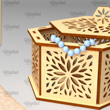 Intra απο ξύλο plywood 3mm-4mm πάχος - Διακοσμητικό Ξύλινο Κουτί Δώρου Κοπή Laser Δίασταση 15x15 cm INTRAFABR-97008183 - Image 1