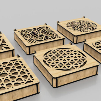 Intra απο ξύλο plywood 3mm-4mm πάχος - Διακοσμητικό Ξύλινο Κουτί Δώρου Κοπή Laser Δίασταση 110x110 cm INTRAFABR-108551809 - Image 2