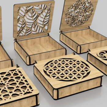 Intra απο ξύλο plywood 3mm-4mm πάχος - Διακοσμητικό Ξύλινο Κουτί Δώρου Κοπή Laser Δίασταση 110x110 cm INTRAFABR-108551809 - Image 8