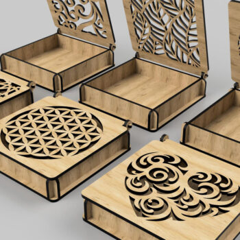 Intra απο ξύλο plywood 3mm-4mm πάχος - Διακοσμητικό Ξύλινο Κουτί Δώρου Κοπή Laser Δίασταση 110x110 cm INTRAFABR-108551809 - Image 9
