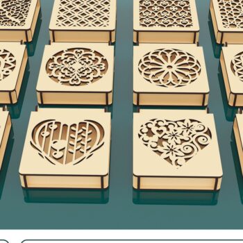 Intra απο ξύλο plywood 3mm-4mm πάχος - Διακοσμητικό Ξύλινο Κουτί Δώρου Κοπή Laser Δίασταση 110x100 cm INTRAFABR-47229698 - Image 1