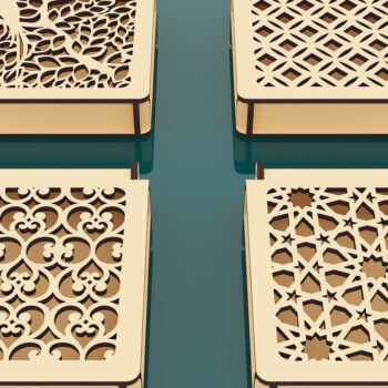 Intra απο ξύλο plywood 3mm-4mm πάχος - Διακοσμητικό Ξύλινο Κουτί Δώρου Κοπή Laser Δίασταση 110x100 cm INTRAFABR-47229698 - Image 2