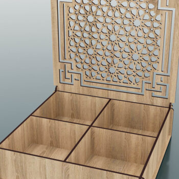 Intra απο ξύλο plywood 3mm-4mm πάχος - Διακοσμητικό Ξύλινο Κουτί Δώρου Κοπή Laser Δίασταση 219x219 cm INTRAFABR-47229794 - Image 3
