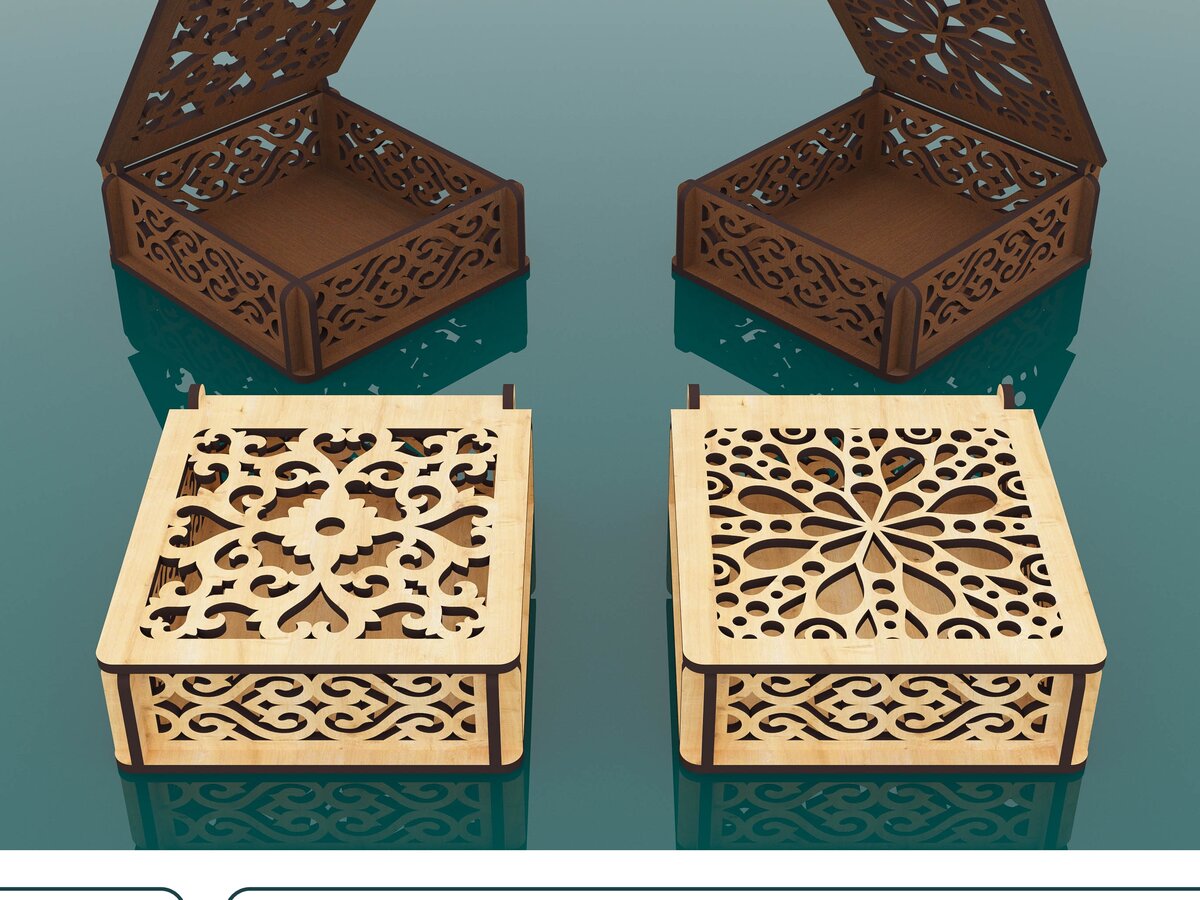 Intra απο ξύλο plywood 3mm-4mm πάχος - Διακοσμητικό Ξύλινο Κουτί Δώρου Κοπή Laser Δίασταση 100x110 cm INTRAFABR-47240986