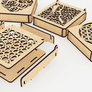 Intra απο ξύλο plywood 3mm-4mm πάχος - Διακοσμητικό Ξύλινο Κουτί Δώρου Κοπή Laser Δίασταση 110x100 cm INTRAFABR-55895634 - Image 5