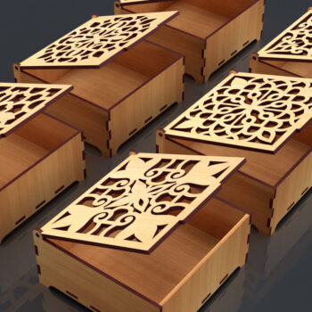 Intra απο ξύλο plywood 3mm-4mm πάχος - Διακοσμητικό Ξύλινο Κουτί Δώρου Κοπή Laser Δίασταση 6x6 cm INTRAFABR-84206666 - Image 2