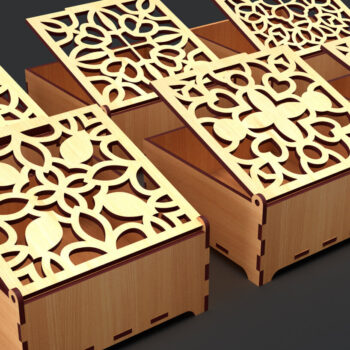 Intra απο ξύλο plywood 3mm-4mm πάχος - Διακοσμητικό Ξύλινο Κουτί Δώρου Κοπή Laser Δίασταση 6x6 cm INTRAFABR-84206675 - Image 2