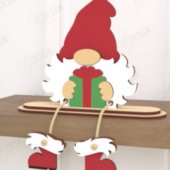 Intra απο ξύλο plywood 3mm-4mm πάχος - Διακοσμητικό Ξύλινο Gnome Κοπή Laser | CNC Δίασταση 20x20 cm INTRAFABR-120175755 - Image 1