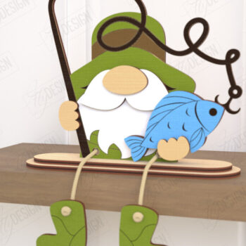 Intra απο ξύλο plywood 3mm-4mm πάχος - Διακοσμητικό Ξύλινο Gnome Κοπή Laser | CNC Δίασταση 20x20 cm INTRAFABR-120175749 - Image 1