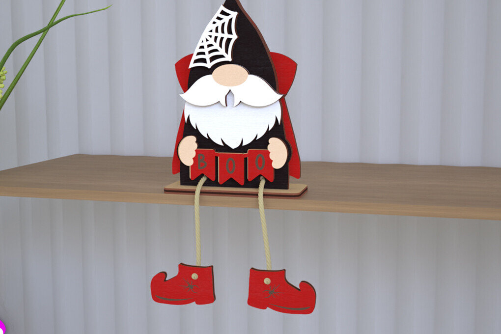 Intra απο ξύλο plywood 3mm-4mm πάχος - Διακοσμητικό Ξύλινο Gnome |Καθιστό Ειδώλιο Δίασταση 20x20 cm INTRAFABR-113988259