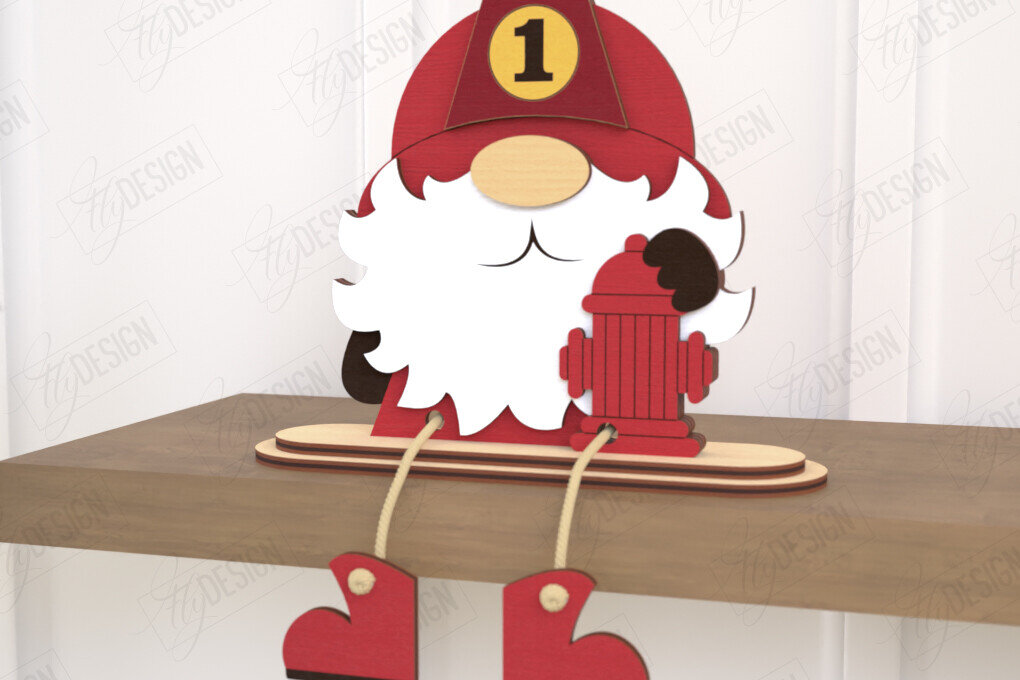 Intra απο ξύλο plywood 3mm-4mm πάχος - Διακοσμητικό Ξύλινο Gnome |Καθιστό Ειδώλιο Δίασταση 20x20 cm INTRAFABR-120416043