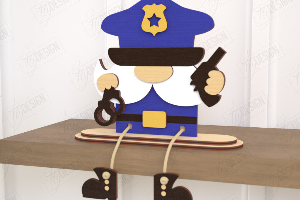 Intra απο ξύλο plywood 3mm-4mm πάχος - Διακοσμητικό Ξύλινο Gnome |Καθιστό Ειδώλιο Δίασταση 20x20 cm INTRAFABR-120416047