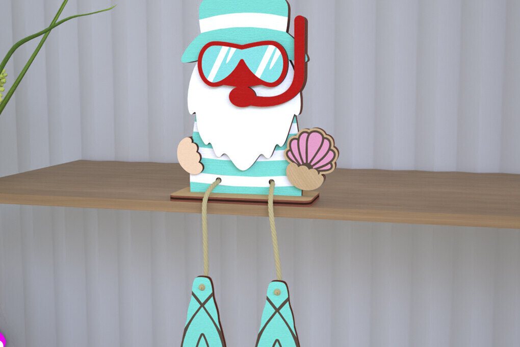 Intra απο ξύλο plywood 3mm-4mm πάχος - Διακοσμητικό Ξύλινο Gnome |Καθιστό Ειδώλιο Δίασταση 20x20 cm INTRAFABR-113988224