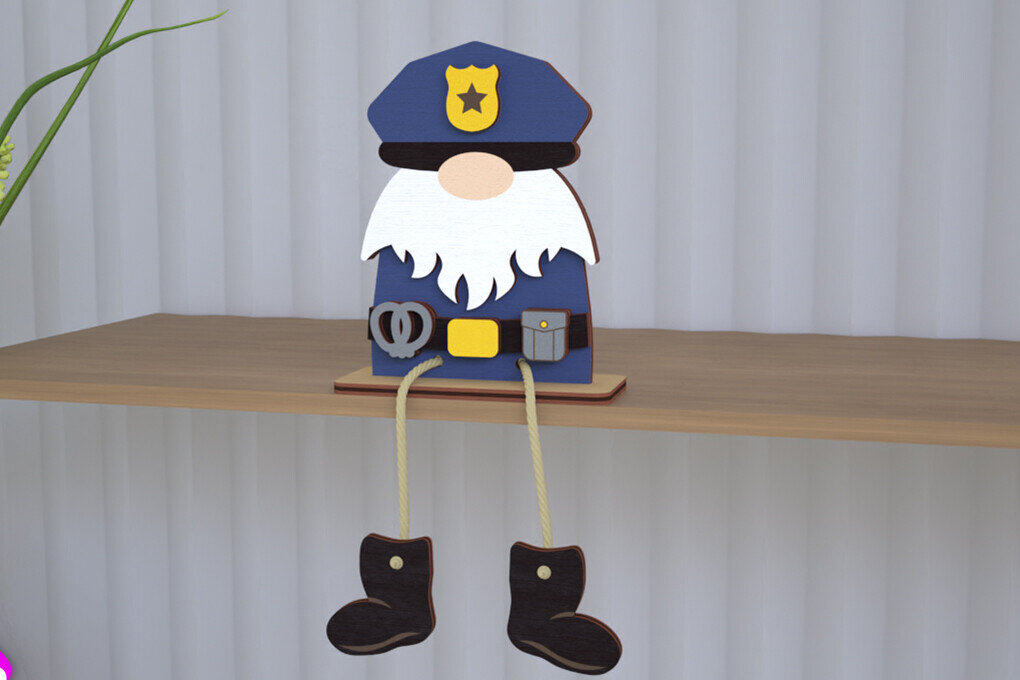 Intra απο ξύλο plywood 3mm-4mm πάχος - Διακοσμητικό Ξύλινο Gnome |Καθιστό Ειδώλιο Δίασταση 20x20 cm INTRAFABR-113988243