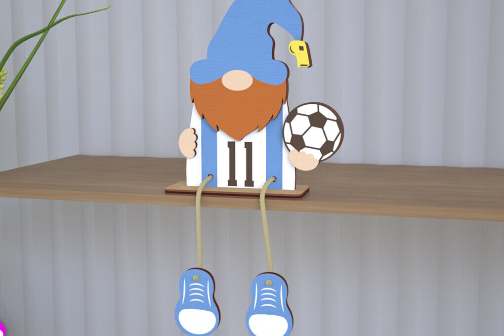 Intra απο ξύλο plywood 3mm-4mm πάχος - Διακοσμητικό Ξύλινο Gnome |Καθιστό Ειδώλιο Δίασταση 20x20 cm INTRAFABR-113988247