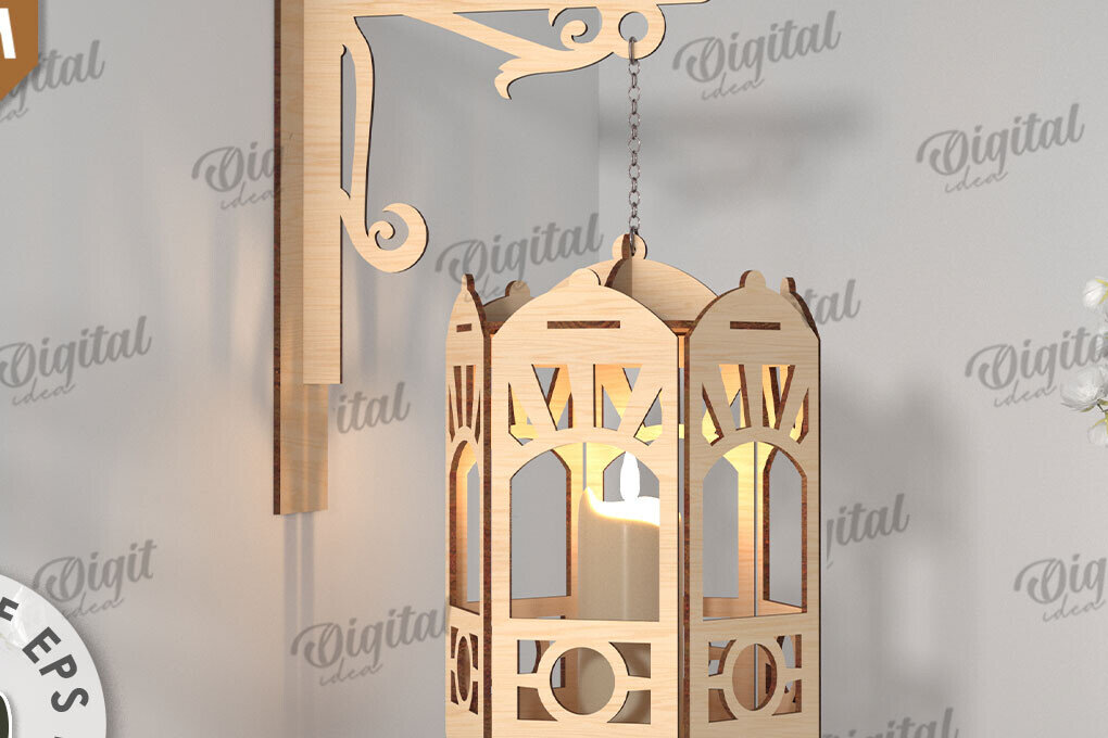 Intra απο ξύλο plywood 3mm-4mm πάχος - Διακοσμητικό Ξύλινο Επιτοίχιο Φωτιστικό Κοπής Laser Δίασταση 30x20 cm INTRAFABR-112211054