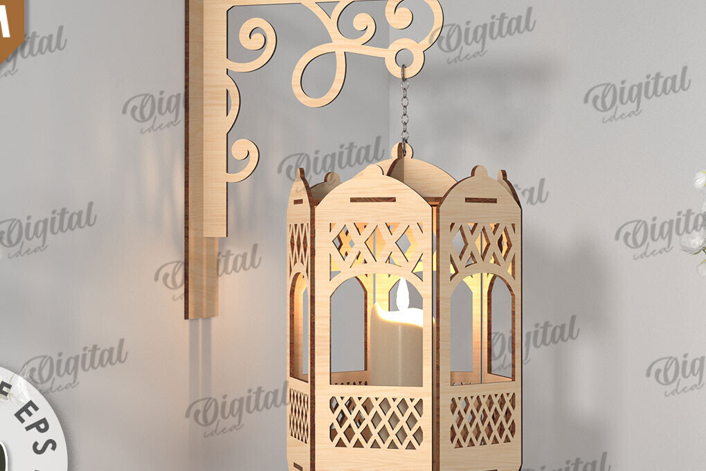 Intra απο ξύλο plywood 3mm-4mm πάχος - Διακοσμητικό Ξύλινο Επιτοίχιο Φωτιστικό Κοπής Laser Δίασταση 30x20 cm INTRAFABR-112210600