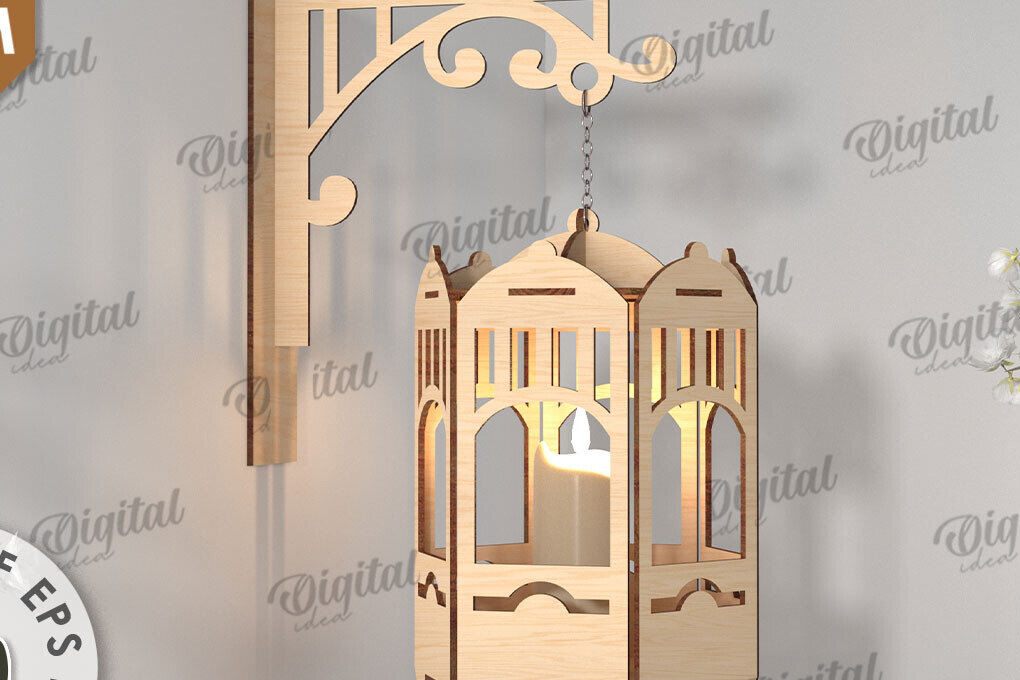 Intra απο ξύλο plywood 3mm-4mm πάχος - Διακοσμητικό Ξύλινο Επιτοίχιο Φωτιστικό Κοπής Laser Δίασταση 30x20 cm INTRAFABR-112210683